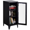 Storage Cabinet with 2 Adjustable Shelves 1 Door File Cabinet Metal Cupboard Office Locker for Bedroom Living Room Bathroom