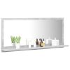 Bathroom Mirror Concrete Gray 35.4"x4.1"x14.6" Chipboard