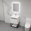 24" Freestanding Bathroom Vanity With Two Soft Closing Doors And One Shelf Include Basin Top