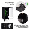 Storage Cabinet with 2 Adjustable Shelves 1 Door File Cabinet Metal Cupboard Office Locker for Bedroom Living Room Bathroom