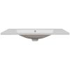 36" Single Bathroom Vanity Top with White Basin, 3-Faucet Holes, Ceramic