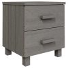 Bedside Cabinets 2 pcs Light Gray 15.7"x13.8"x17.5" Solid Pinewood