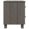 Bedside Cabinets 2 pcs Light Gray 15.7"x13.8"x17.5" Solid Pinewood