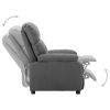 Electric Recliner Chair Light Gray Fabric