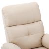 Recliner Chair Cream Fabric