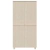 Wardrobe Honey Brown 35"x19.7"x70.9" Solid Wood Pine