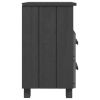 Bedside Cabinets 2 pcs Dark Gray 15.7"x13.8"x24.4" Solid Wood Pine