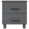 Bedside Cabinets 2 pcs Dark Gray 15.7"x13.8"x17.5" Solid Pinewood