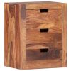 Bedside Cabinet 15.7"x11.8"x11.8" Solid Sheesham Wood