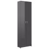 Hallway Wardrobe High Gloss Gray 21.7"x9.8"x74.4" Chipboard