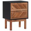 Nightstands 2 pcs 15.7"x11.8"x20.9" Solid Acacia Wood and MDF