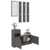 Hallway Furniture Set Gray Chipboard