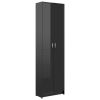 Hallway Wardrobe High Gloss Black 21.7"x9.8"x74.4" Chipboard