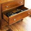 Medieval 3 Drawer Brown Bedroom Nightstand, End Table, Storage Cabinet