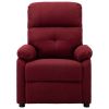 Recliner Chair Wine Red Fabric