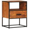 Bed Cabinet 15.7"x11.8"x19.7" Solid Acacia Wood