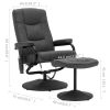 Massage Recliner with Footrest Dark Gray Fabric