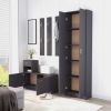 Hallway Wardrobe Gray 21.7"x9.8"x74.4" cm Chipboard