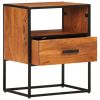 Bed Cabinet 15.7"x11.8"x19.7" Solid Acacia Wood