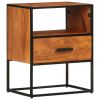 Bed Cabinet 15.7"x11.8"x19.7" Solid Acacia Wood