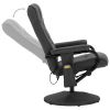 Massage Recliner with Footrest Dark Gray Fabric