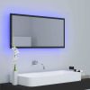 LED Bathroom Mirror Gray 35.4"x3.3"x14.6" Chipboard