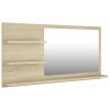 Bathroom Mirror Sonoma Oak 35.4"x4.1"x17.7" Chipboard