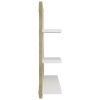 Bathroom Mirror White and Sonoma Oak 23.6"x4.1"x17.7" Chipboard