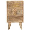 Bedside Cabinet 14.2"x11.8"x23.6" Solid Mango Wood