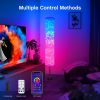 LED Floor lamp tuya smart control 32 colors and Dimming RGB light strip RGB modern lamp with fabric shade for livingroom bedroom party atmosphere ligh