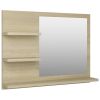 Bathroom Mirror Sonoma Oak 23.6"x4.1"x17.7" Chipboard