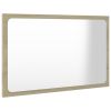 Bathroom Mirror Sonoma Oak 23.6"x0.6"x14.6" Chipboard