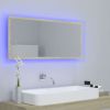 LED Bathroom Mirror Sonoma Oak 39.4"x3.3"x14.6" Chipboard