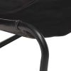 Relaxing Chair Black Real Leather