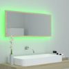 LED Bathroom Mirror Sonoma Oak 39.4"x3.3"x14.6" Chipboard