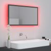 LED Bathroom Mirror Gray 31.5"x3.3"x14.6" Chipboard