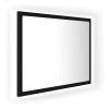 LED Bathroom Mirror Black 23.6"x3.3"x14.6" Chipboard