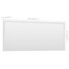 Bathroom Mirror White 35.4"x0.6"x14.6" Chipboard