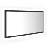 LED Bathroom Mirror Gray 35.4"x3.3"x14.6" Chipboard