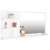 Bathroom Mirror White 35.4"x4.1"x17.7" Chipboard