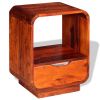 Nightstand with Drawer Solid Sheesham Wood 15.8"x11.8"x19.7"