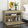 Bedside Cabinet & LED Lights 2 pcs Sonoma Oak 24"x14"x16"