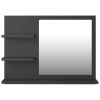 Bathroom Mirror Gray 23.6"x4.1"x17.7" Chipboard