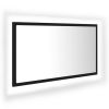 LED Bathroom Mirror Black 31.5"x3.3"x14.6" Chipboard