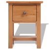 Nightstands 2 pcs 14.2"x11.8"x18.5" Solid Oak Wood