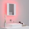 LED Bathroom Mirror Cabinet White 15.7"x4.7"x17.7"