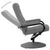 Recliner Chair with Footrest Light Gray Fabric