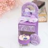 Purple Bowknot Jewelry Storage Box Organizer Dresser Furniture Shape Mini Jewelry Holder