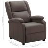 Electric Recliner Brown Faux Leather