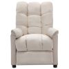 Electric Recliner Cream Fabric